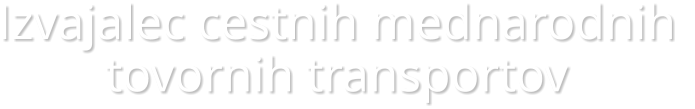 Izvajalec cestnih mednarodnih tovornih transportov